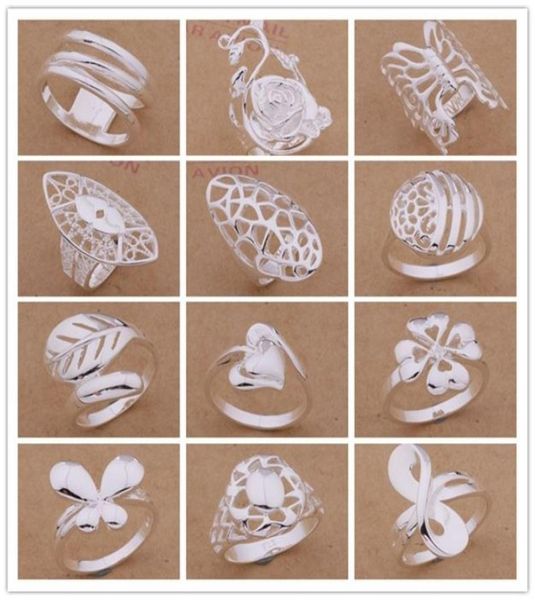 

mixed order 24pcslot 925 silver plated fashion ring 69 party style pretty cute christmas gift 1579162