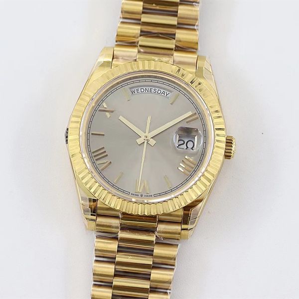 

with original box watch 41mm president datejust roman 116334 sapphire glass asia 2813 movement mechanical automatic mens woman watches, Slivery;brown
