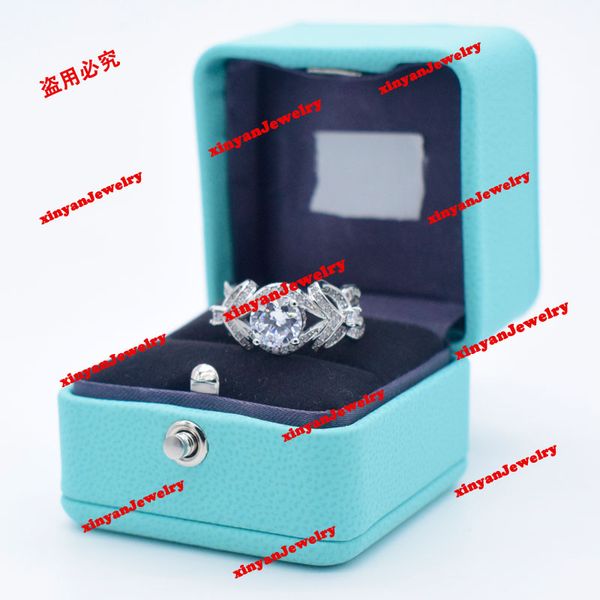 

luxury ring designer jewelry sterling silver diamond ring fashion wedding gift, Golden;silver