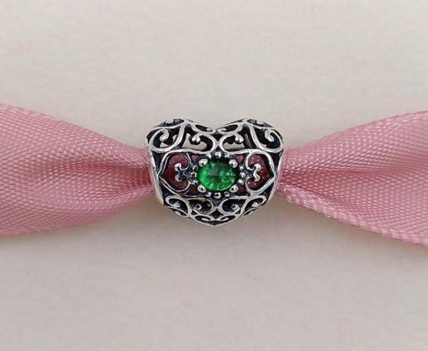 

andy jewel may signature heart birthstone charm 925 sterling silver beads fits european pandora style jewelry bracelets 791784nrg 9658413, Black