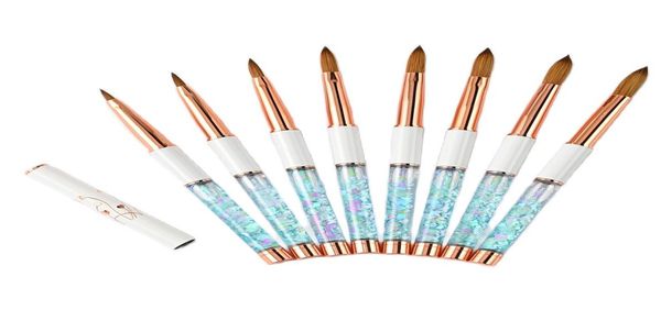 

acrylic nail brush crimped 100 kolinsky sable brush professional or beginner new arrival style nail tool size 2162602807, Yellow