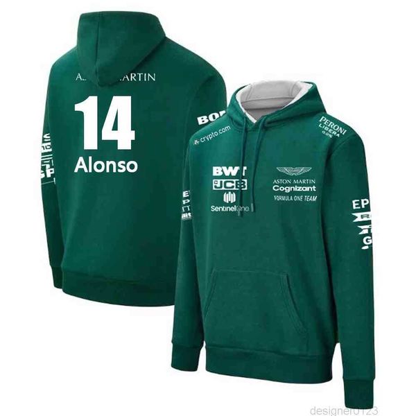 

spain 2023 new aston martin hoodie formula one racing suit f1 hooded motorcycle riding suit men's hoodie, Black