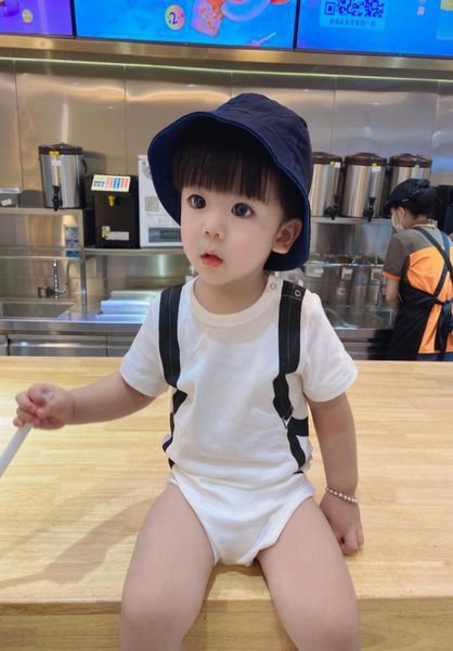 

fashion summer baby rompers cotton overalls newborn clothes infant boy girl jumpsuitclothing for children9083046, Blue