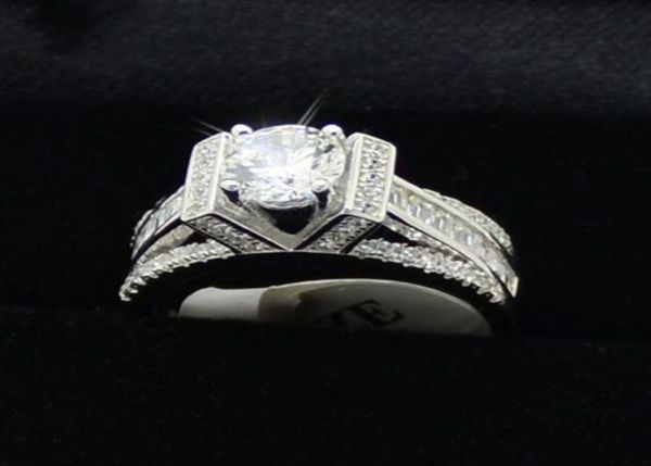 

fashion jewelry eiffel tower style white z gemstones 925 sterling silver cz diamond engagement wedding ring size 510 for love5101856