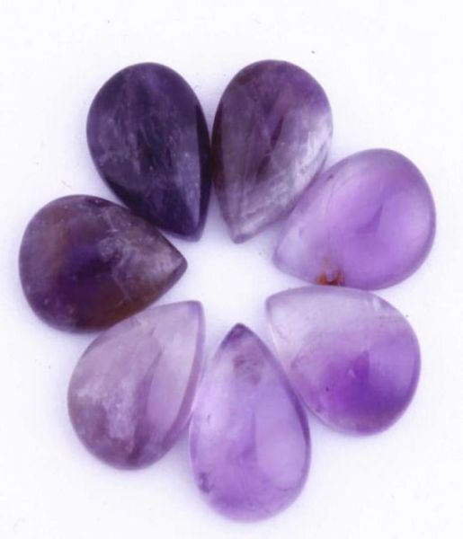 

10x14mm fashion amethyst malay jade etc natural stone pear shape beads cabochon bead jewelry findings accessories diy jewelry maki6325014, Black