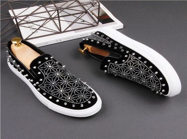 

new fashion men039s casual loafers genuine leather slipon dress shoes handmade smoking slipper men flats wedding party shoes 29437363, Black