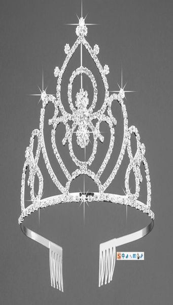 

headpieces bride jewelry crown headdress crystal diamond queen european and american birthday cake decoration crown wedding dress 2147490, Silver