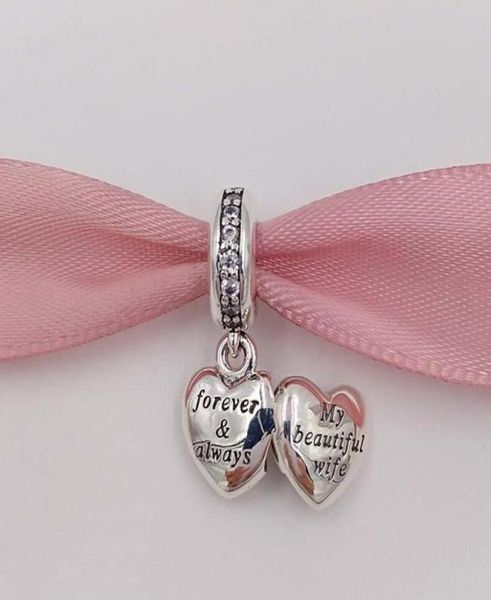 

andy jewel valentine039s day 925 sterling silver beads my beautiful wife charm fits european pandora style jewelry bracelets 796884653, Black