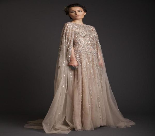 

2020 new arrival krikor jabotian stunning amazing scoop beadings aline sweep train net evening dress vestido de novia 20184459477, Black;red