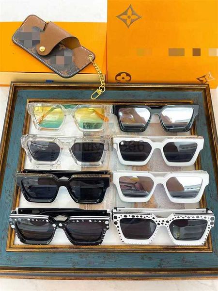 

luxury designer sunglasses for men and women sunglasses anti-ultraviolet retro square frame fashion eyeglasses with box 1910e, White;black