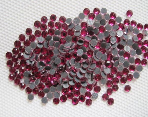 

10ss 28mm crystal strass dmc fix rhinestone iron on fix stones fuschia fuchsia ss104320460, Black