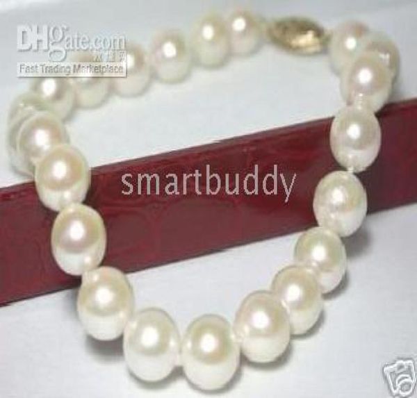 

910mm south sea white pearl bracelet 75 inches01234566300984, Black