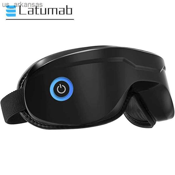 

latumab eye massager with heat bluetooth music rechargeable compression vibration improve eye strain dark circles eye bags sleep l230523