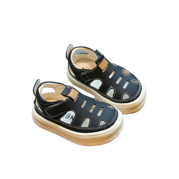 

first walkers kids shoes toddler baby sandals footwear children summer hollow single half boy soft bottom non-slip f10747