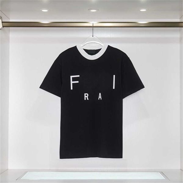 

designer mens women's t-shirt men t classic letter f shirt fashion tees short style slim zipper summer casual women luxury pure cotton, White;black
