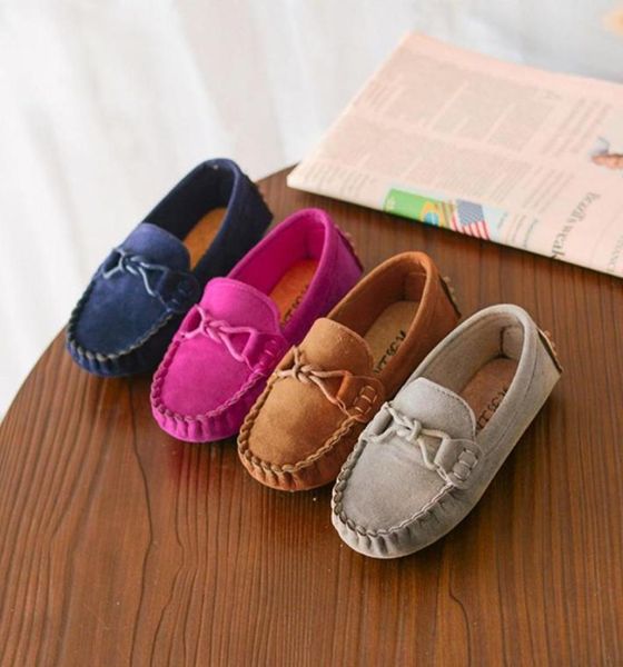 

athletic outdoor children fashion causal shoes boys girls slip on loafers kids soft leather solid flats breathable casual versat1234678, Black