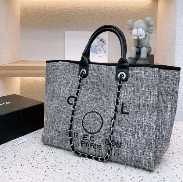 

fashion ch women's luxury hand bags embroidered brand handbag female pearl beach bag shopping ladies small backpacks canvas chain backp