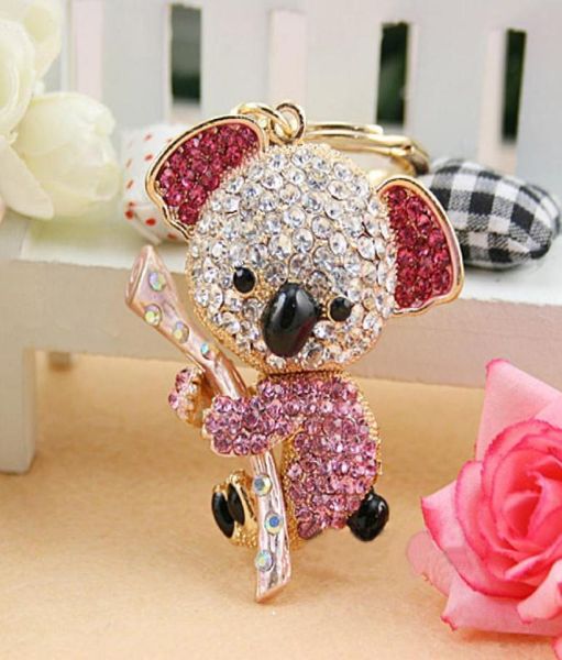 

drop full rhinestone keyringcute koala keychainkey holder pursehandbag charms accessory nice giftalloy crystal ke6340953, Slivery;golden