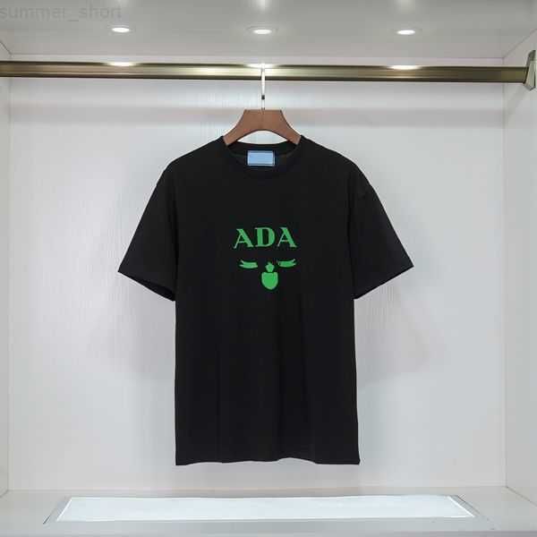 

summer mens designer t shirt men women luxury t shirts classic triangle pattern tee short sleeves senior pure 100% cotton the new short-slee, White;black