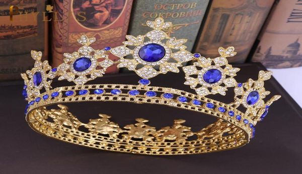 

hair clips barrettes a306 baroque princess rhinestone crown wedding jewelry bride gifts tiaras party pageant bridal chrystal hea6445031, Golden;silver
