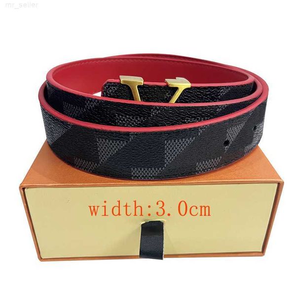 

belt new for women genuine leather 3cm width men designer belts l buckle cnosme womens waistband cintura ceintures with orange box, Black;brown