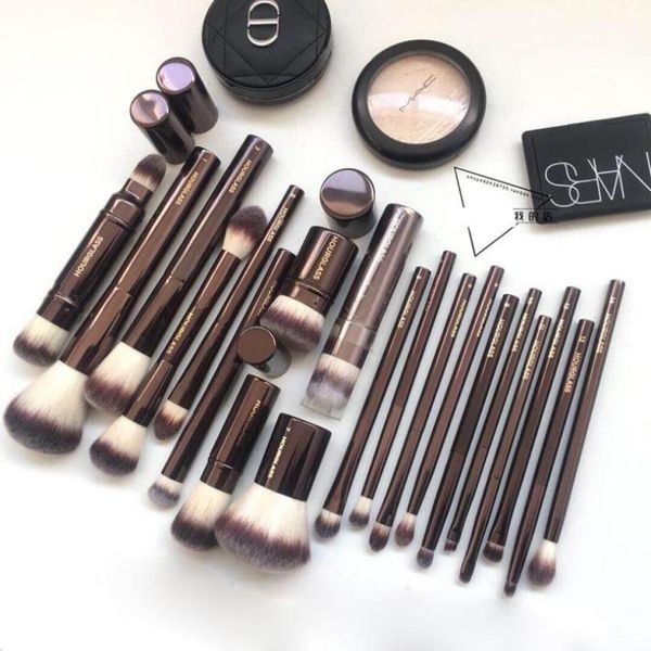 

makeup brushes hourglass powder foundation blush eyeshadow blending concealer smudger professional metal handle2698546