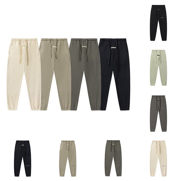 

fashion mens designer pants ess men women solid color pant trousers hip hop motion pants for male casual joggers size s-xl, Black