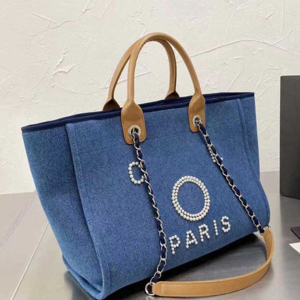 

ch luxury women's fashion hand bags embroidered brand handbag female pearl beach bag big shopping small backpacks canvas chain backpack