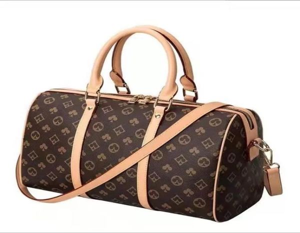 

mens 55cm large travel luggage bag key and lock men totes leather handbag duffle bag courrier shoulder bags crossbody women ha6556179