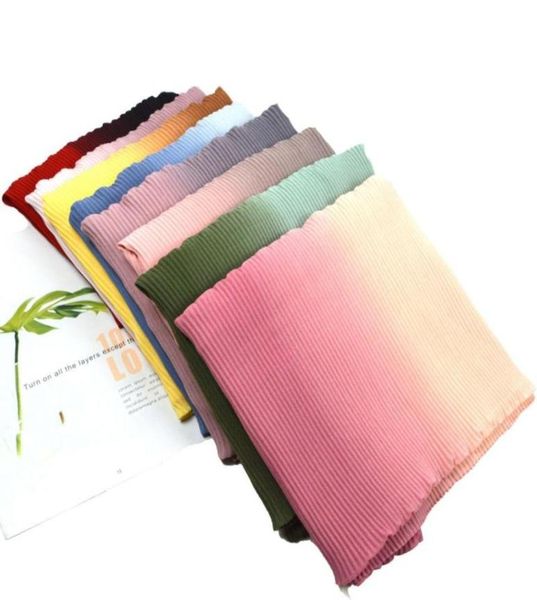 

scarves hh8 1pcs ombre crinkle fashion women solid chiffon headscarf hijab scarf muslim shawl islamic hijabs arab wrap head1167569, Blue;gray