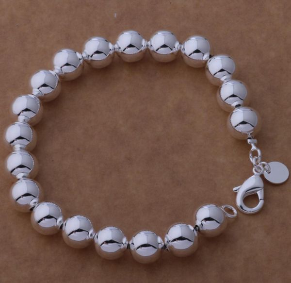 

with tracking number 925 silver bracelet 10m hollow beads bracelet silver jewelry 20pcslot 15594550137, Black