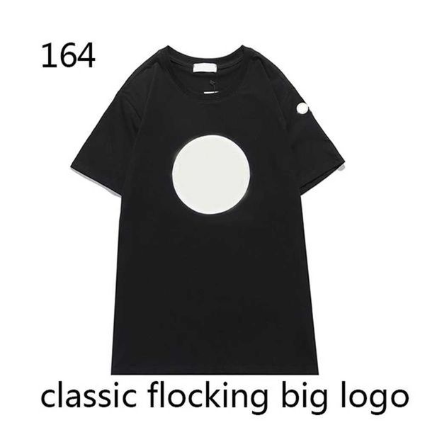 

classic flocking mens t shirt embroidered label tee france luxury brand shirts size s--xxl as7b, White;black