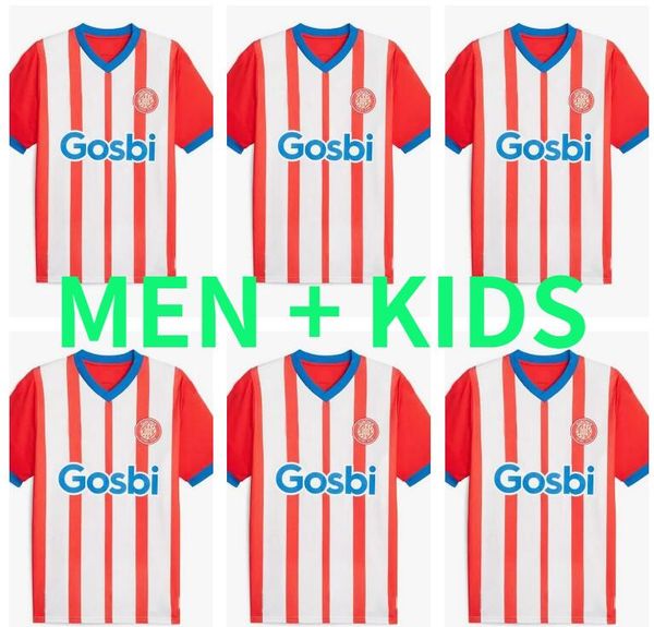 

23 24 girona fc men kids kits soccer jerseys 2023 2024 tsygankov castellanos riquelme stuani arnau david lopez ivan martin football shirt ca, Black;yellow