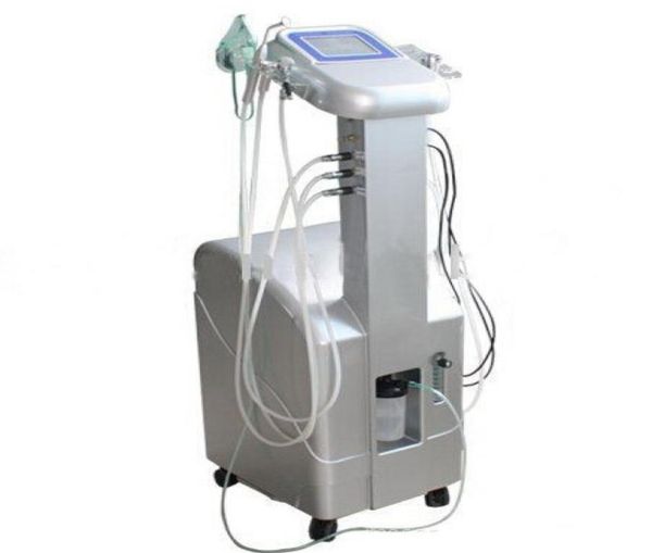 

6 in 1 multifunctional oxygen facial machine oxygen jet facial mask bio skin rejuvenation vacuum therapy machine9923892, Black;white