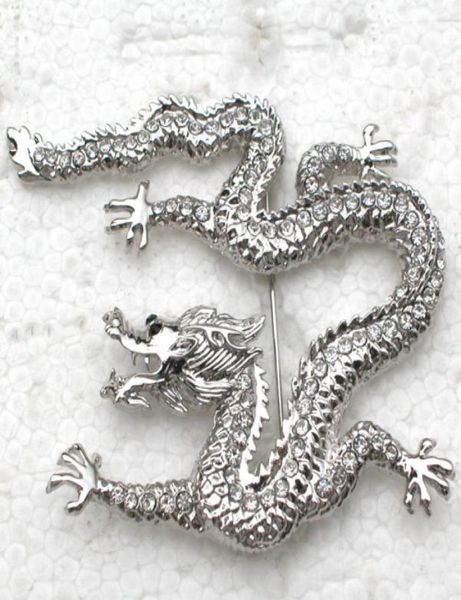 

12pcslot whole crystal rhinestone dragon brooches fashion costume brooch pin jewelry gift c3436694800, Gray