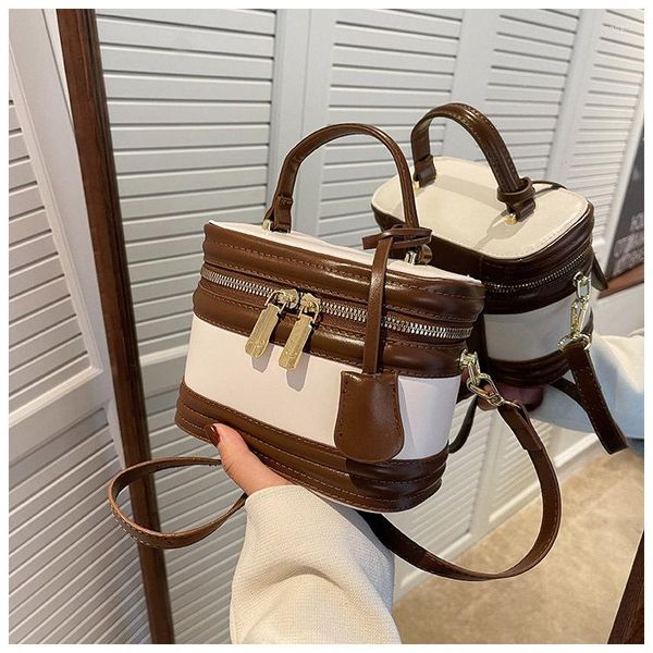 

shoulder bags fashion small barrel shaped women's handbags pu leather women crossbody vintage for female