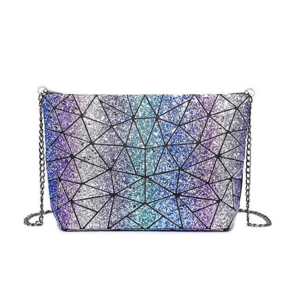 

sal women hand bags rainbow reflective chains shoulder handbags geometric luminous crossbody bag handbags and purse4819134