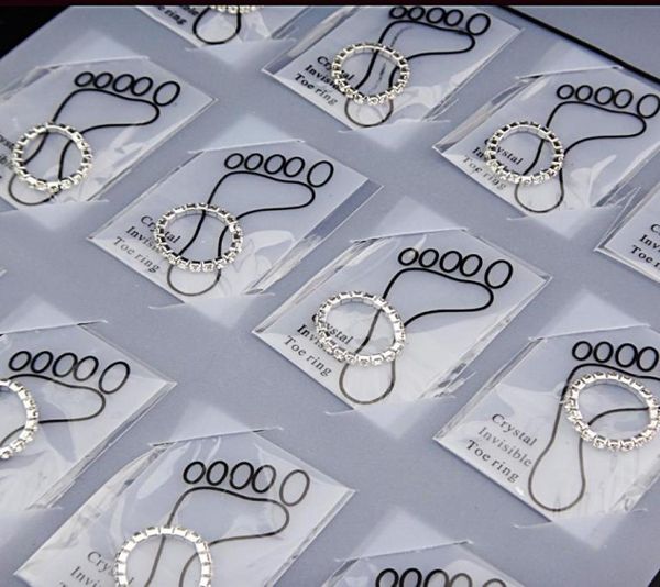 

big promotions 36pcs whole jewelry lots full clear czech rhinestones fashion stretchy toe rings for womens a8096493822, Silver