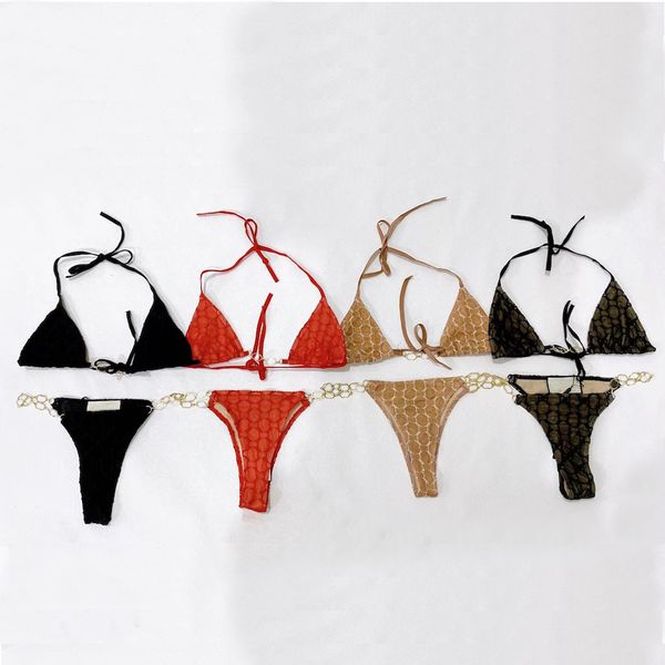 

women's swimwear rhinestone triangle bikini women set halter swimsuit