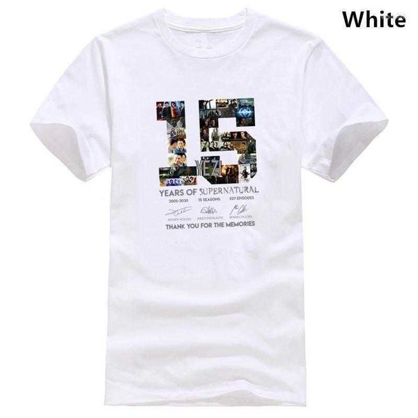 

men's t shirts supernatural t-shirt summer short sleeve cotton fashion, White;black