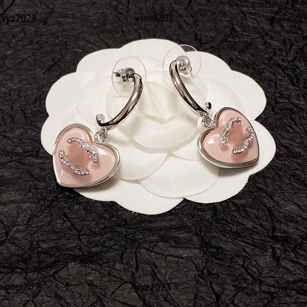 

earrings designer for women novelty style jewelry heart shaped pendant dangle & chandelier #including brand box new arrival, Silver