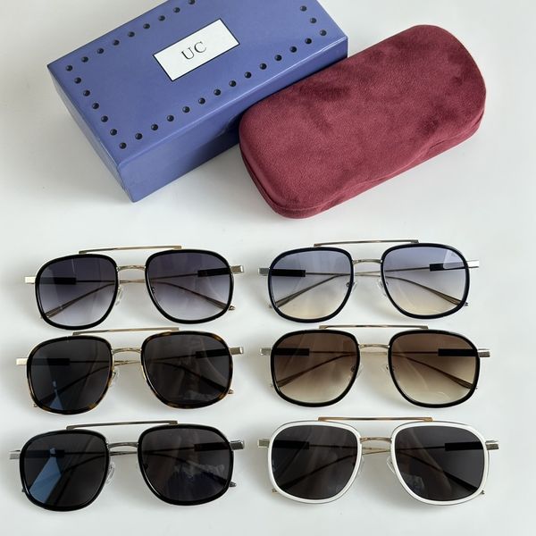 

fashion sports sunglasses men's neutral glasses men's and women's sunglasses silver gold metal frame glasses, White;black