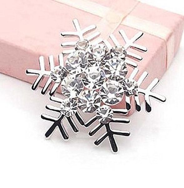 

rhinestone crystal diamante snowflake brooch012345671623193, Gray