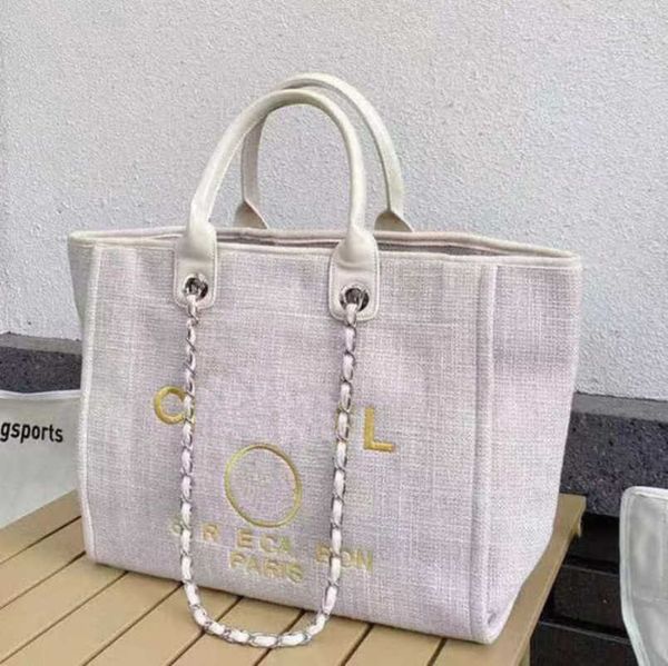 

women's ch luxury fashion hand bags embroidered brand handbag female pearl beach bag big shopping small backpacks canvas chain backpack