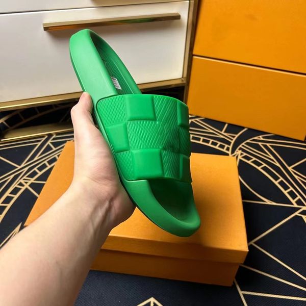 

9model summer designer beach ourdoor slides ladies slipers platform mules shoes man flats 2023 new men fashion luxurious slippers indoor hou, Black