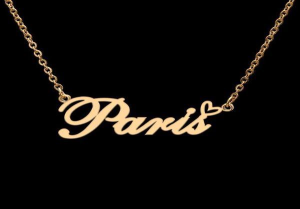 

charms god with love heart personalized character necklace name paris for friend jewelry gift7373265, Bronze;silver