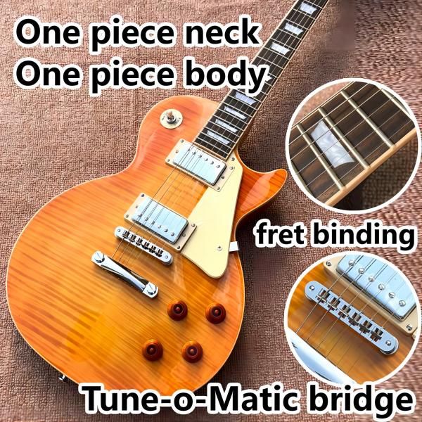 

classic natral wood standard slash signature electric guitar humbucker pickups imported hardware high quality