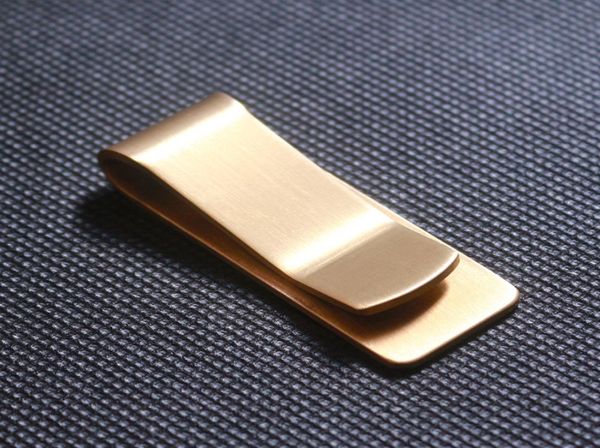 

100pcs brass wallet metal money clip stainless steel slim paper change money clips name card credit card holder clamp pure copper9559597, Black