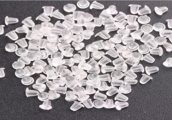 

500 pcs rubber earring back ser clear earnuts a2219536755, White