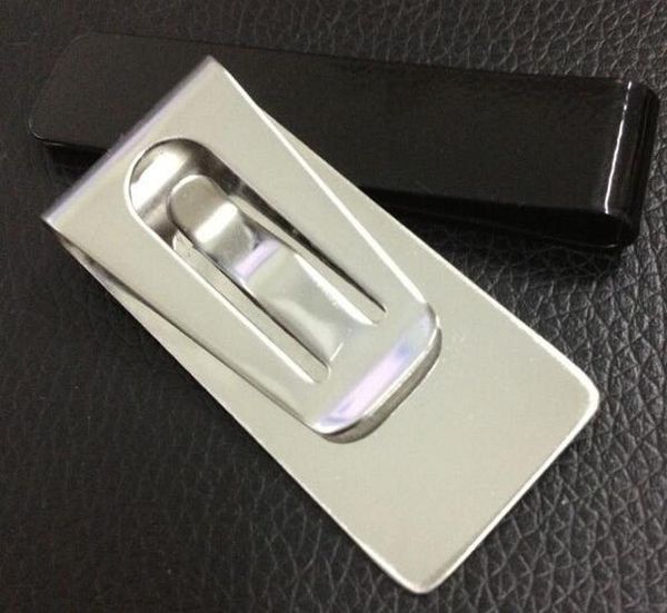 

money wallet clip clamp card stainless steel holders credit name cards holder4058193, Black